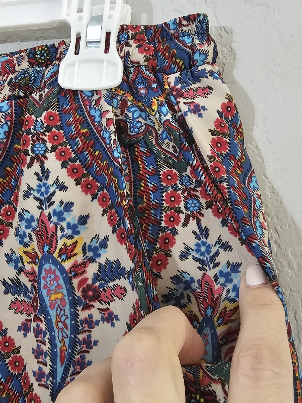 cha cha vente Paisley Wide Leg Pants Multicolor Womens Medium Flowy - Picture 5 of 9